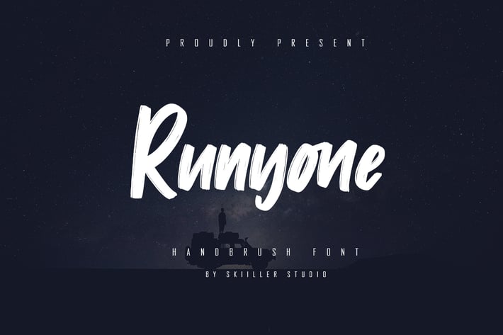 Runyone - Handbrush Font