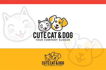 cute cat & dog