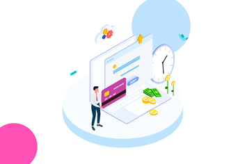 Quick money transfer of Finance Isometric - FV	