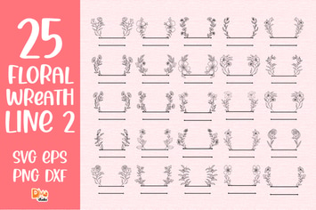 25 Floral Wreath Line Part 2