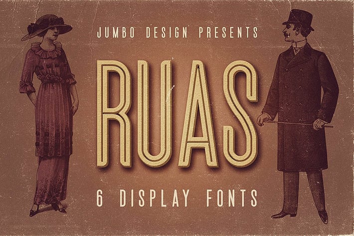 Ruas - Vintage Style Font