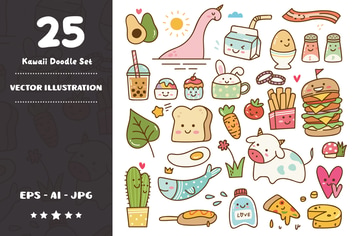 Kawaii Doodle Set