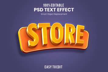 STORE- 3D Text Effect PSD