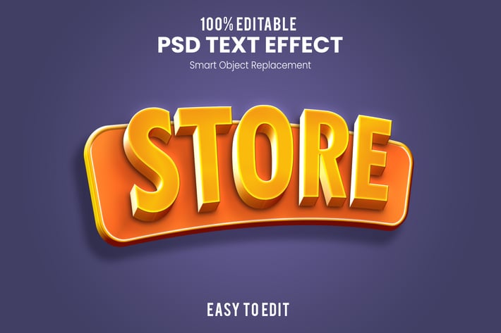 STORE- 3D Text Effect PSD