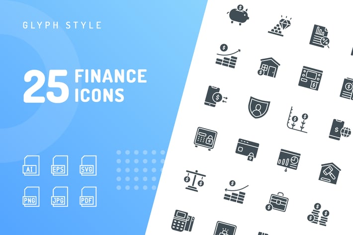 Finance Glyph Icons