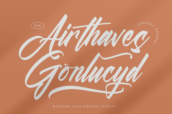 Airthaves Gonlucyd Modern Calligraphy Script Font