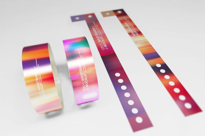 Vinyl Wristbands Mockup