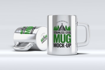 Stainless Steel Mug Mock-Up