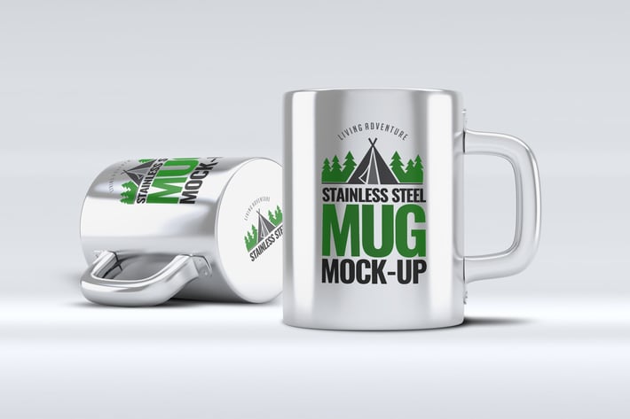 Stainless Steel Mug Mock-Up