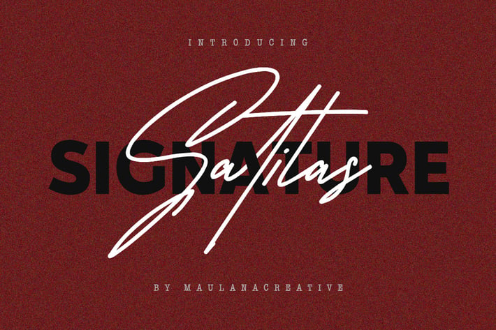 Satilas Signature Font - Free Sans