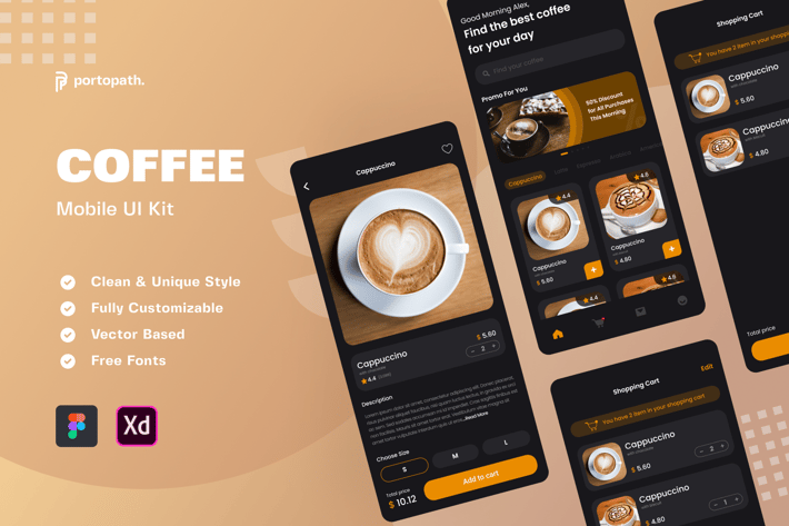 Coffee Shop App - Mobile Kit