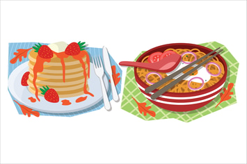 Breakfast Food Illustration