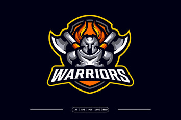Armor Warrior Mascot Logo Template