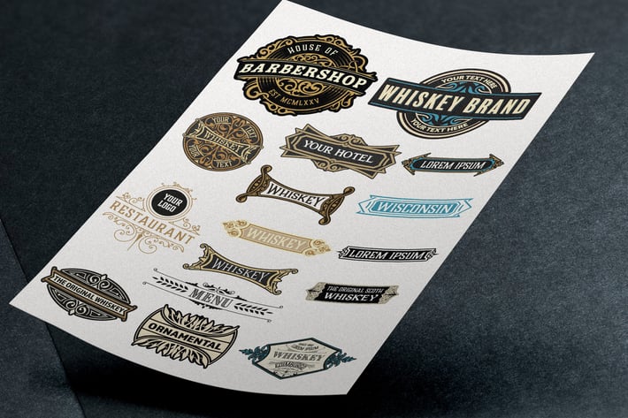 Pack of 16 logos and badges