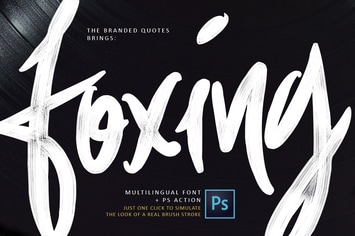 Foxing Font + PS Action