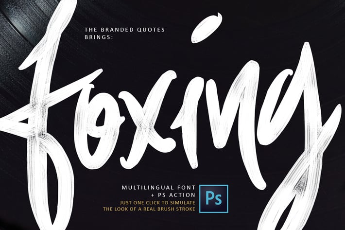 Foxing Font + PS Action