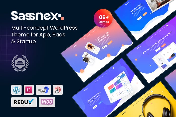 Sassnex - WordPress Theme for App, Saas & Startup