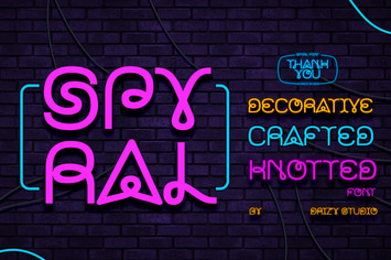 Spyral - Decorative Knotted Font