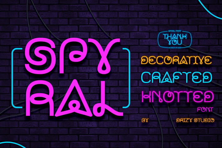 Spyral - Decorative Knotted Font