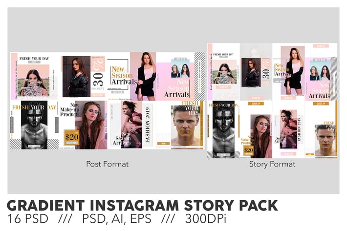 Gradient Story and Post Template