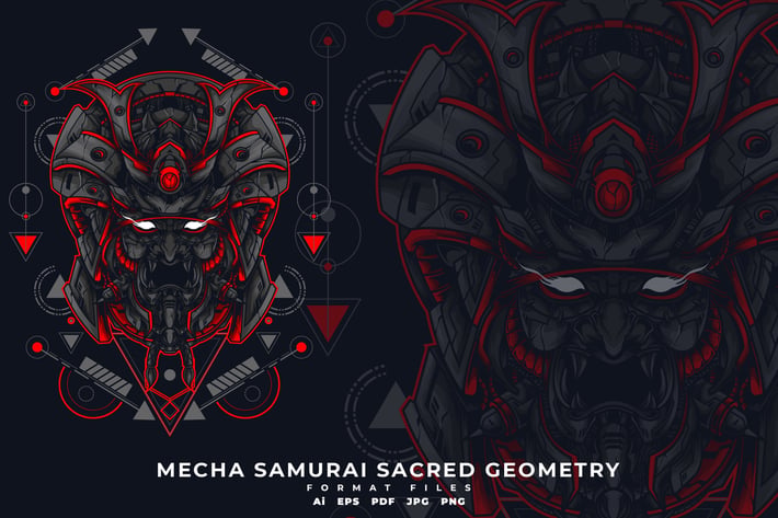 MECHA SAMURAI SACRED GEOMETRY