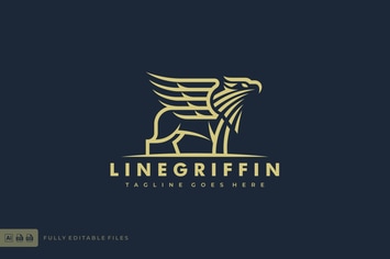 Griffin Lineart Logo template
