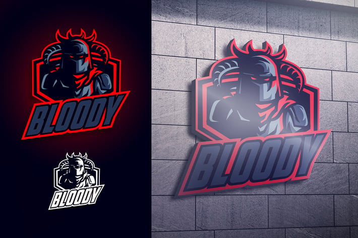 Blood Knight Mascot Esports Logo