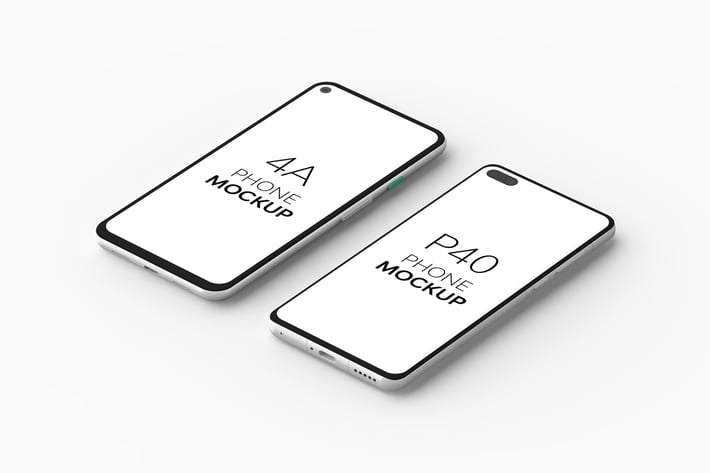 4A Phone & P40 Phone Mockup