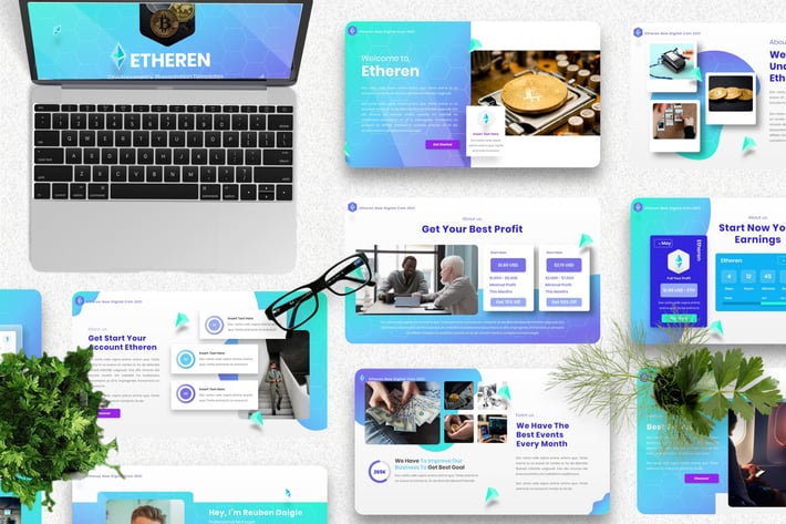 Etheren - Cryptocurrency Powerpoint Templates