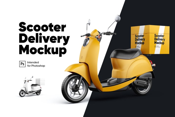 Scooter Delivery 02 Mockup