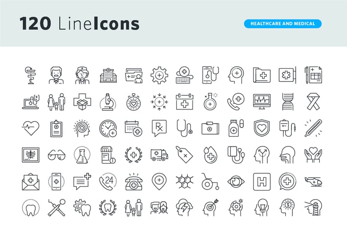 Thin Line Icons Set