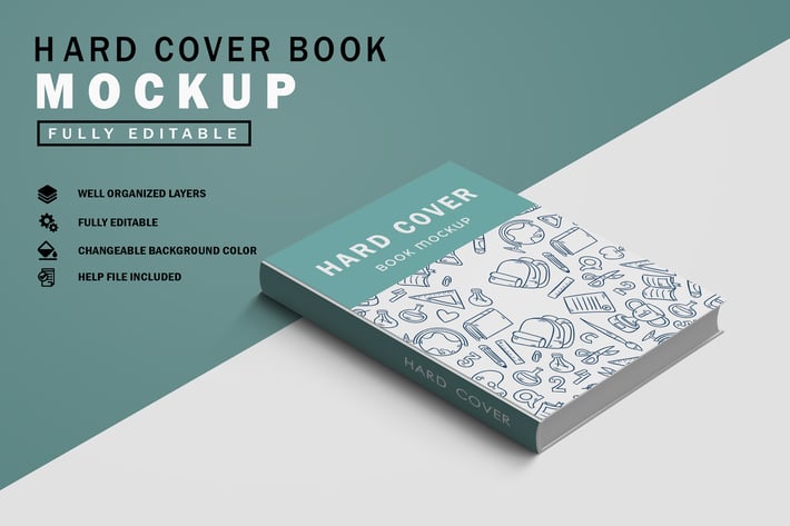 Hard Cover Book Mockup V.1