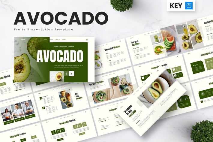 Avocado - Fruits Keynote Templates