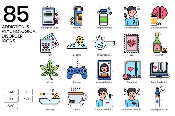 85 Addiction Icons