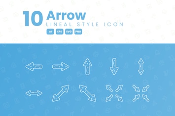 10 Arrow Detailed Icon Collection