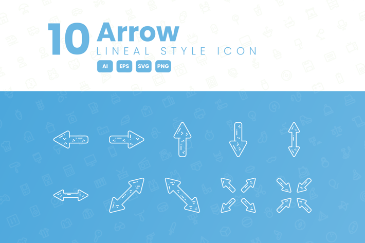 10 Arrow Detailed Icon Collection