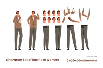 Character Set of Business Woman
