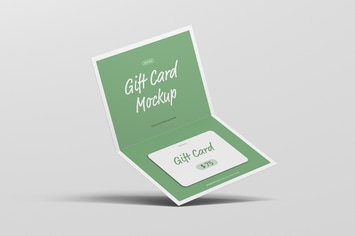 Bi-Fold Gift Card Mockup