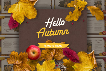 Golden Leaves Keynote Theme