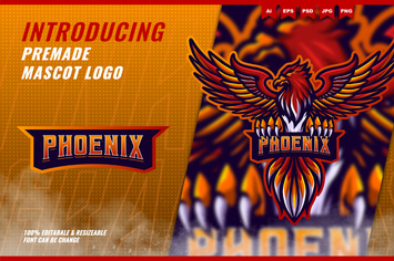 Red Phoenix - Mascot Esport Logo Template