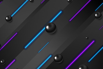 Retro tech background with laser neon lines