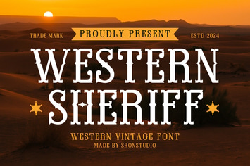 Western Sheriff - Cowboy Font