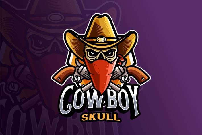 Cowboy Skull Logo Template