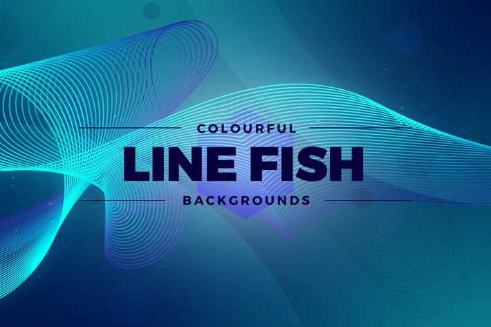 Colorful Line Fish Backgrounds