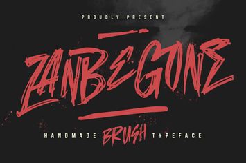 Zanbe Gone Handmade Brush Font