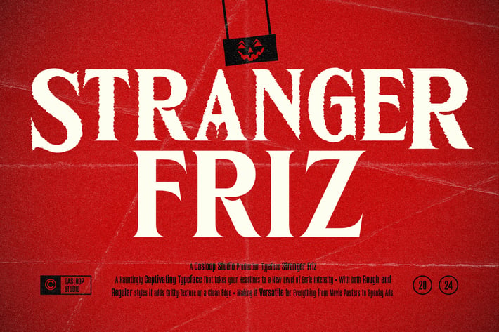Stranger Friz - Halloween Grunge Creepy Movie Font