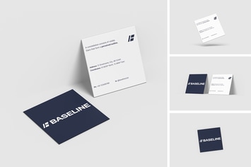 Square Business Card Mockup V.3