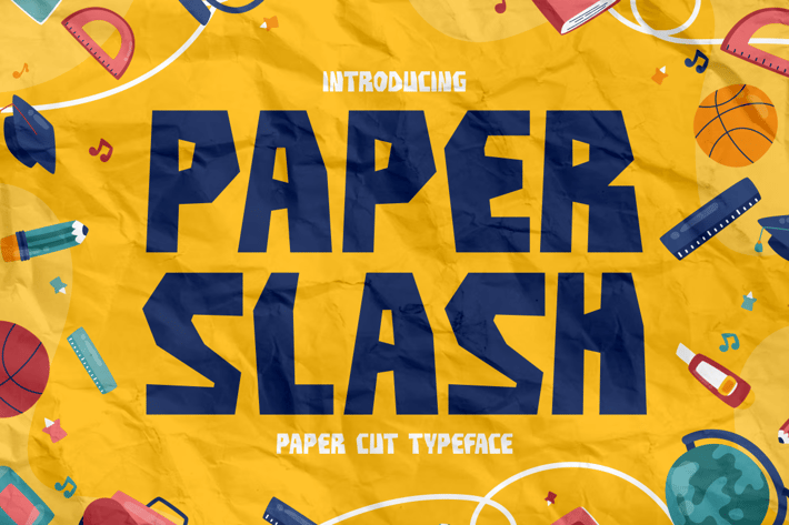 Paper Slash - Paper Cut Typeface