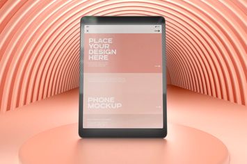 Front View Of Tablet Mockup