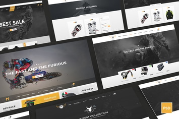 Motor Vehikal - Motorcycle Online Store PSD
